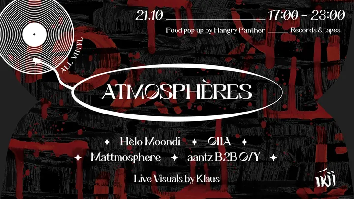 Atmosphères vinyl and food pop-up