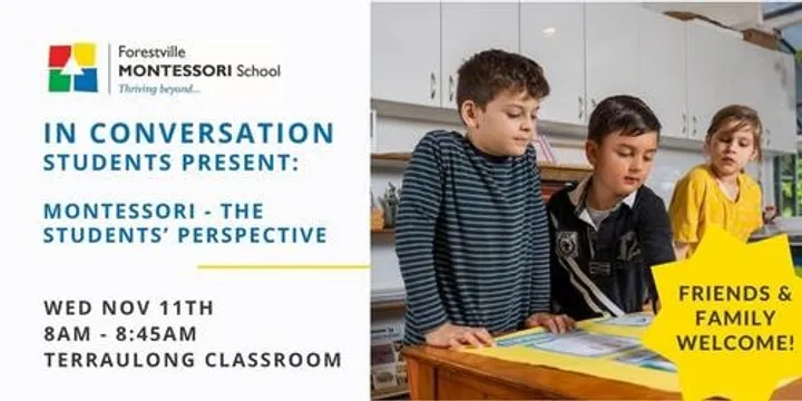 In Conversation: Students Present: Montessori