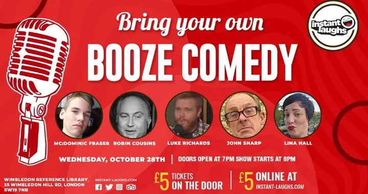 Bring your own booze comedy Wimbledon