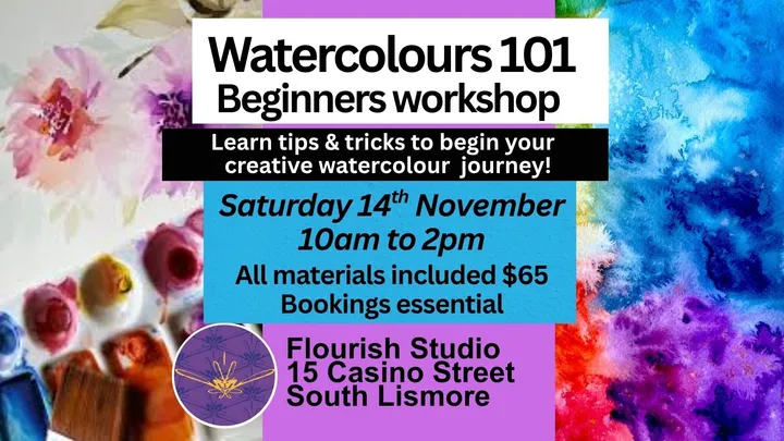 Watercolour 101 - Beginners Workshop - November 2026