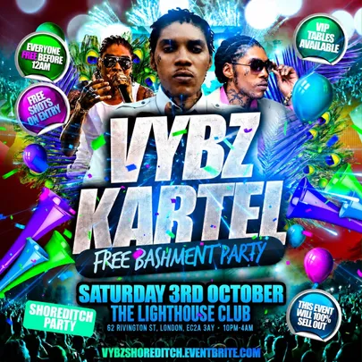 VYBZ Kartel - Free Bashment Party - Everyone Free Before 12AM