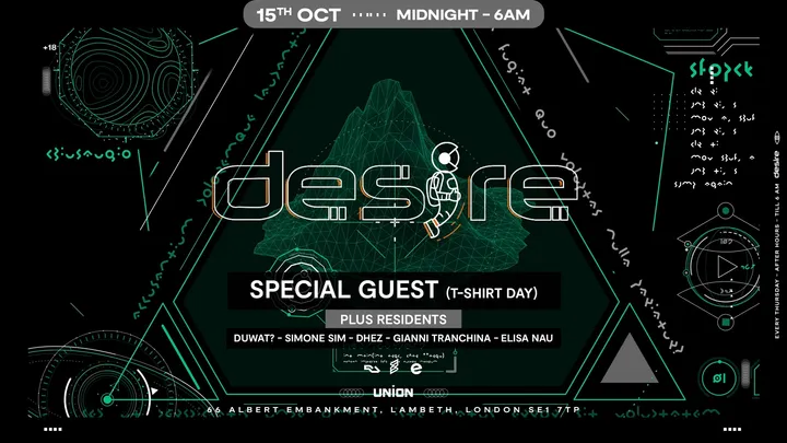 DESIRE - Weekly Thursday After Party - SPECIAL GUEST