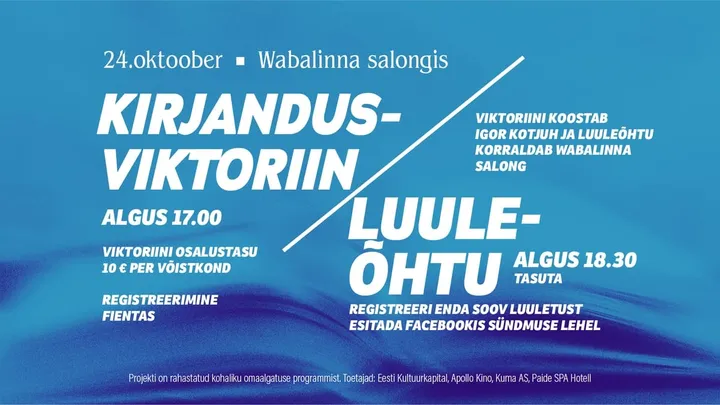 Kirjandusviktoriin Wabalinna salongis