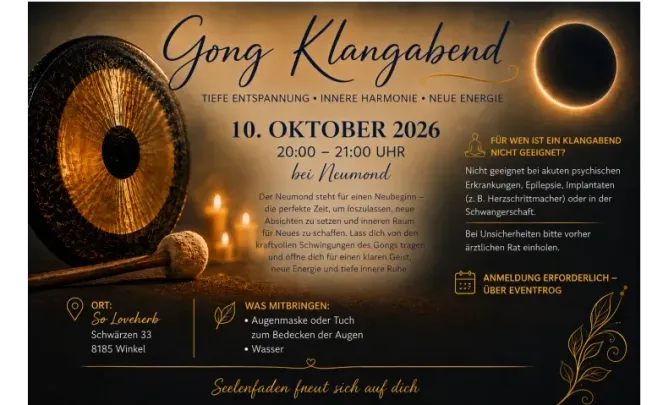 Klangbad mit dem Gong: Intentionen des Neumonds