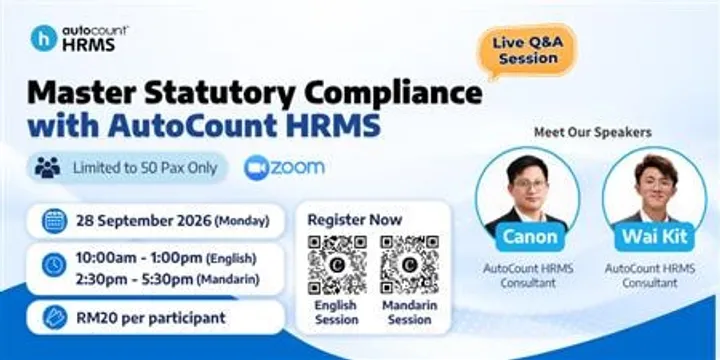 Master Statutory Compliance with AutoCount HRMS