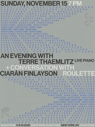 DURATIONS: An Evening with Terre Thaemlitz [Live Piano] + Conversation with Ciarán Finlayson