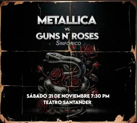 METALLICA VS GUNS N' ROSES SINFONICO BUCARAMANGA