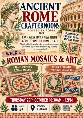 Ancient Rome Craft- WEEK 2: ROMAN MOSAICS & ART