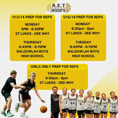 AET PREP FOR REPS - U16/18 - MONDAY