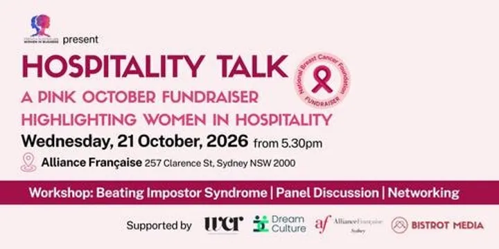 Hospitality talk | A Pink October Fundraiser Highlighting Women in Hospitality