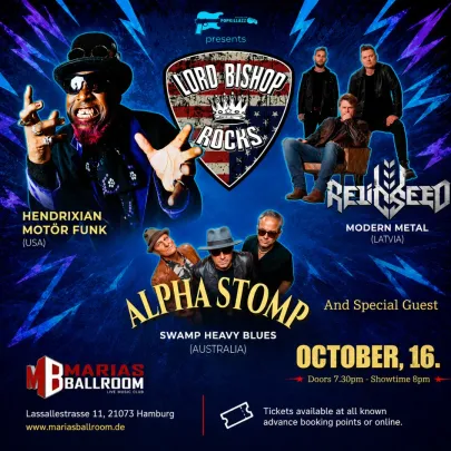 Lord Bishop Rocks Lord Bishop Rocks - The Musicall Smash Up Festival 2026 + Alpha Stomp + Relicseed + Eve Of Alana