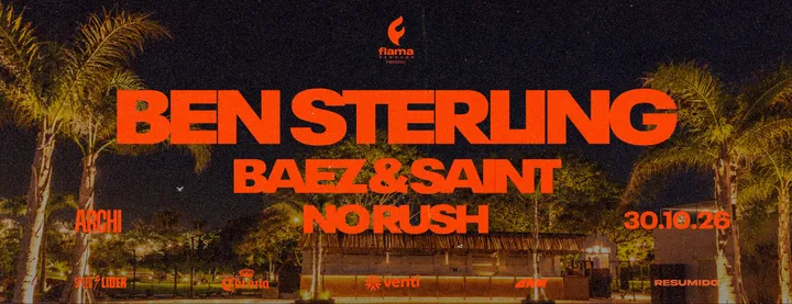 BEN STERLING - 30 octubre @ Archi Open Air