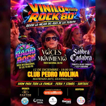 VINILO ROCK 80 Reviví el mejor Rock Nacional e Internacional de los 80'