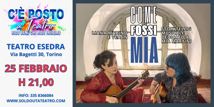 COME FOSSI MIA - Storytelling dedicato a Mia Martini