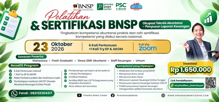 Sertifikasi BNSP Okupasi Teknisi Akuntansi