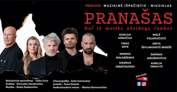 Muzikinė išpažintis - spektaklis, miuziklas ''Pranašas. Kai iš meilės užsidega rankos'' | Marijampolė