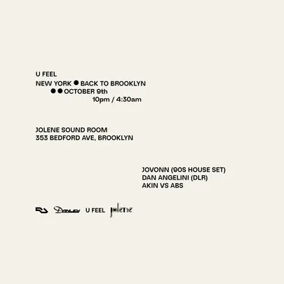 UFeel Back to Brooklyn w Jovonn (90's House set) + more