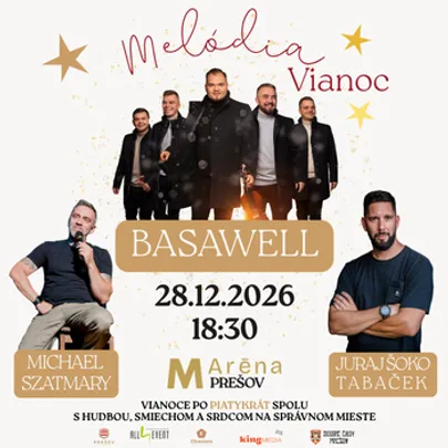 Melódia Vianoc s kapelou BASAWELL a špeciálnymi hosťami: Michael Szatmary & Juraj Šoko Tabaček