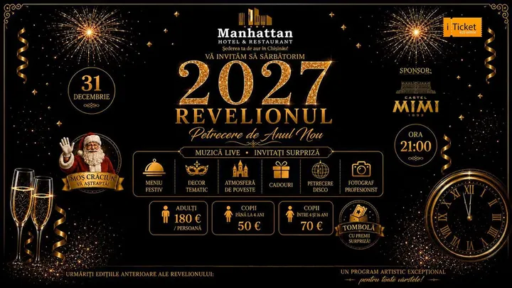 Revelion 2027 la Manhattan Hotel & Restaurant