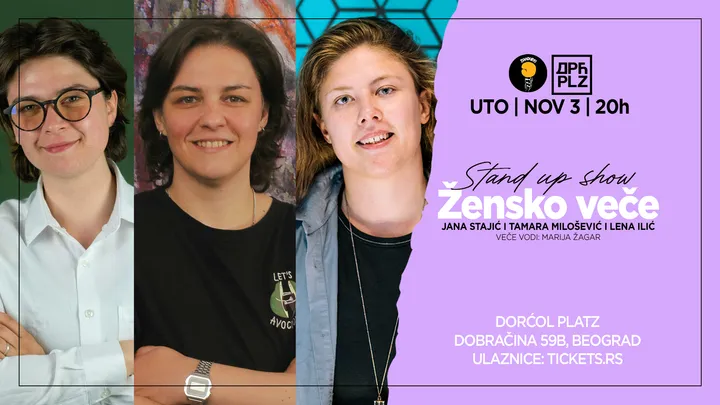 Žensko stand-up veče: Jana, Tamara i Lena