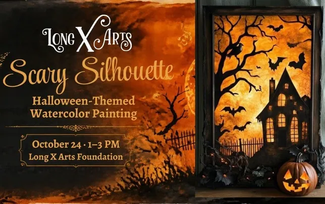 Watercolor Sip 'n Paint: Scary Silhouette