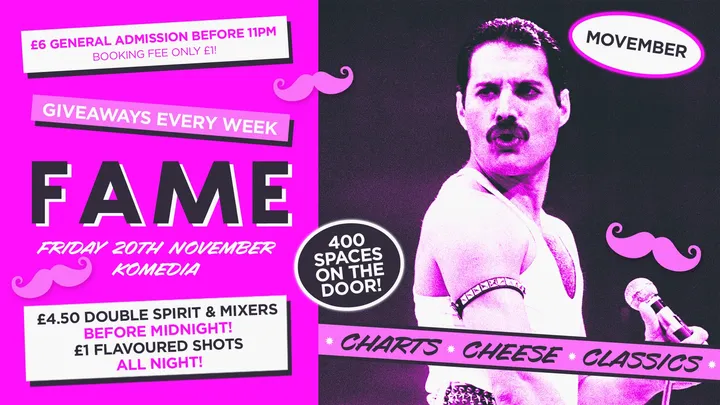 FAME // MOVEMBER // 400 SPACES ON THE DOOR!
