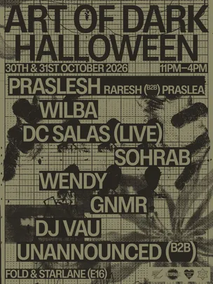 Art Of Dark - Halloween - Praslesh (Raresh B2B Praslea), DC Salas (live), GNMR, Wendy + more