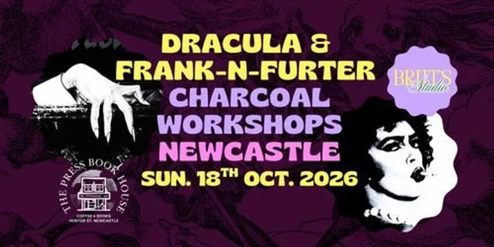 Dracula & Frank-N-Furter Charcoal Workshops ~ Britt's Studio