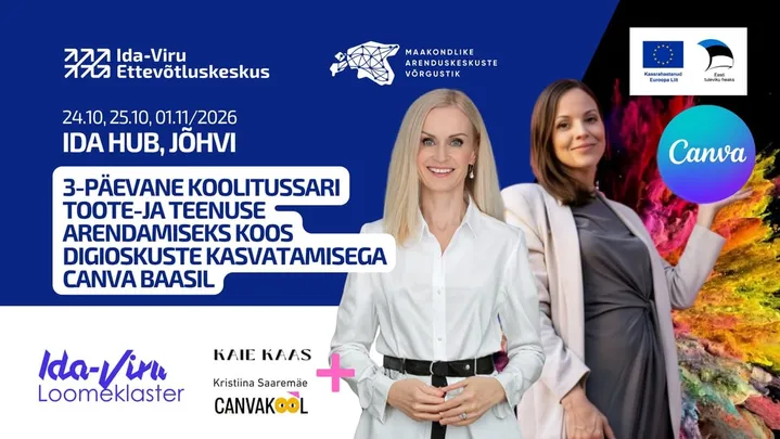 3-Päevane koolitussari toote-ja teenuse arendamiseks koos digioskuste kasvatamisega Canva baasil