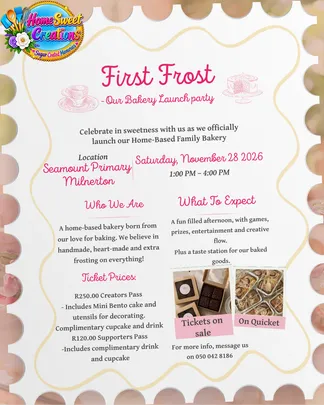 First Frost - Our bakery launch party