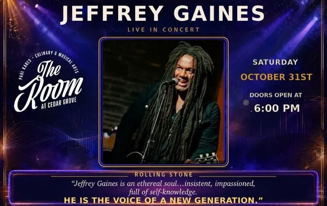 Jeffrey Gaines Returns to The Room at Cedar Grove