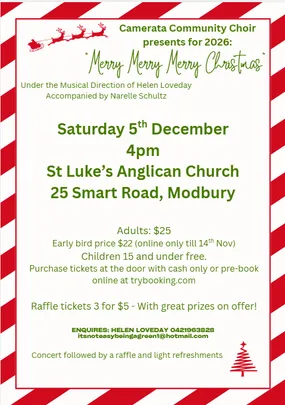 Camerata Community Choir Christmas Concert 2026