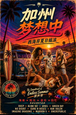 【99元畅饮】CALIFORNIA DREAMING加州梦想中 西海岸夏日摇滚