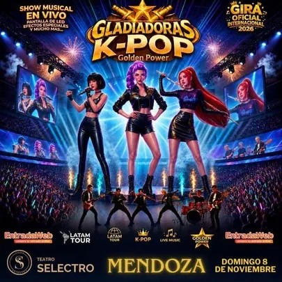 GLADIADORAS K-POP GIRA OFICIAL INTERNACIONAL 2026 Mendoza