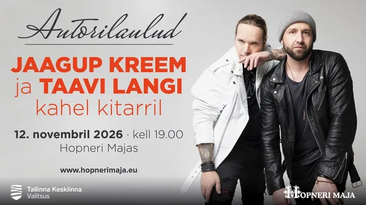 Autorilaulud JAAGUP KREEM ja TAAVI LANGI kahel kitarril