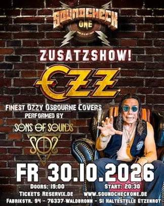 Zusatzshow: OZZ  – Ozzy Osbourne tribute by SONS OF SOUNDS
