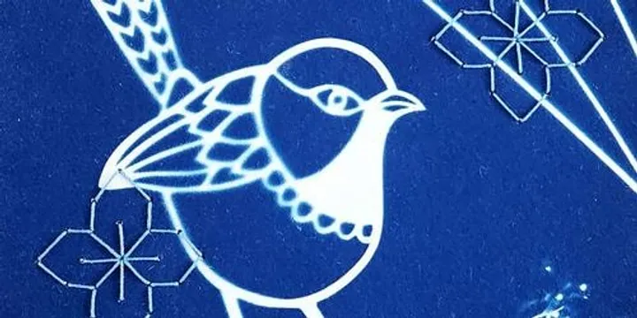 Sun print and stitch