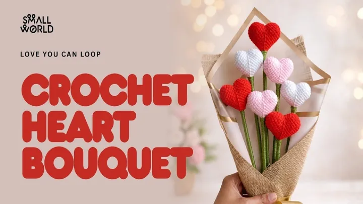 Crochet Heart Bouquet
