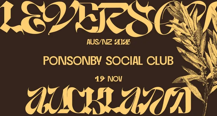 leverson x PONSONBY SOCIAL CLUB (aus/nz tour 2026)