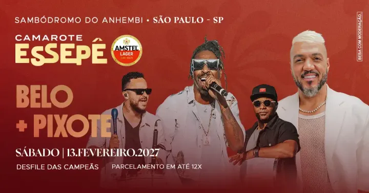 Camarote Essepê 2027 Desfile das Campeãs com Belo e Pixote