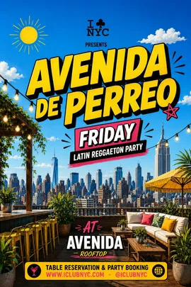 #1 AVENIDA DE PERREO - Latin Reggaeton Rooftop Party