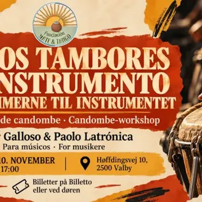Fra tromme til instrument - De los tambores al instrumento · Candombe-workshop