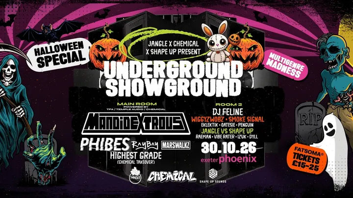 MANDIDEXTROUS / PHIBES / RAYBAY : HALLOWEEN EXETER PHOENIX