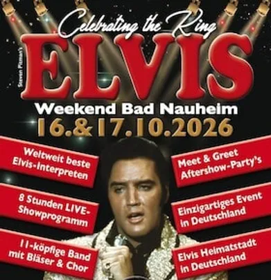 Steven Pitman´s Elvis Weekend : Kombiticket (16. + 17.10.2026) - Festival-Weekend-Ticket