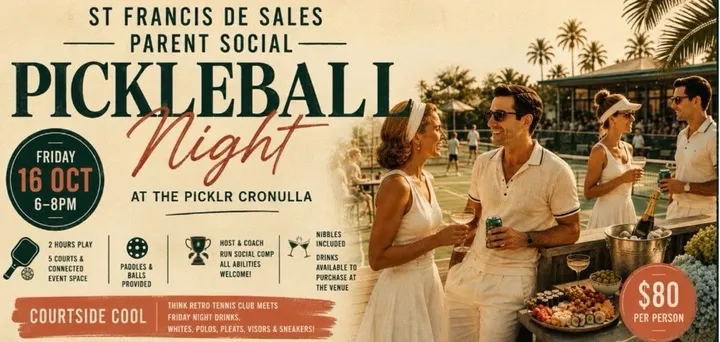 St Francis de Sales Parent Social | Pickleball Night 🎾