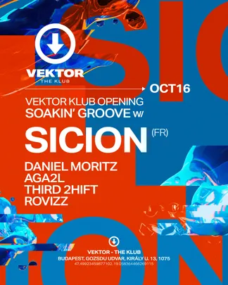 VEKTOR OPENING - SOAKIN' GROOVE: Sicion (FR), AGA2L, Daniel Moritz, Rovizz, THIRD 2HIFT