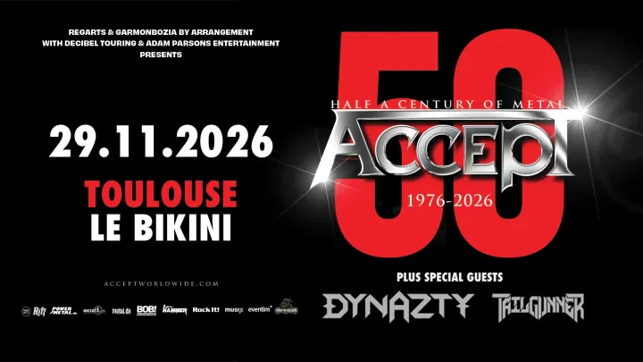 ACCEPT "50th Anniversary Tour" + DYNAZTY + TAILGUNNER