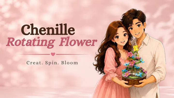 Chenille Rotating Flower Workshop