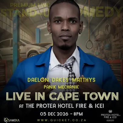 Dealon Dakes Matthys - Panik Mechanik - LIVE in Cape Town at The Protea Hotel Fire & Ice! 05 December 2026
