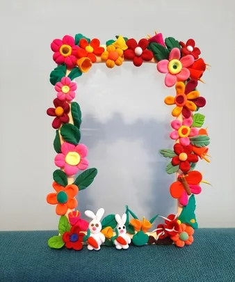 How to make an air dry clay on picture frame